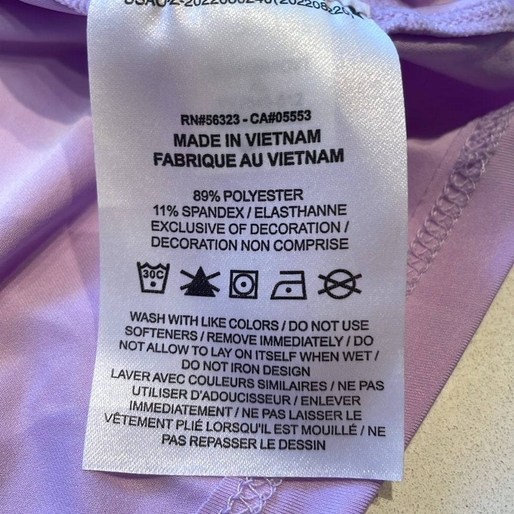 🆕 Nike One Dri-Fit Tank Top, Crop, Lilac Size XL - Picture 10 of 12